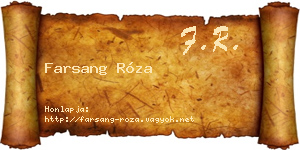Farsang Róza névjegykártya